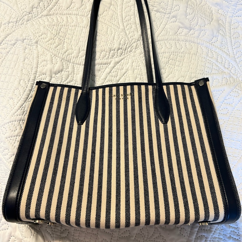 Kate Spade Blue and White Market tote